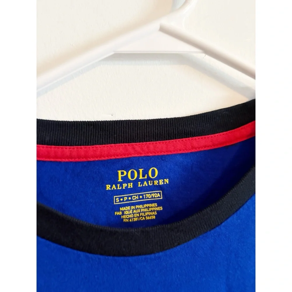 Polo Ralph Lauren RARE Blue 92 Racing Long Sleeve‎ Tee Mens